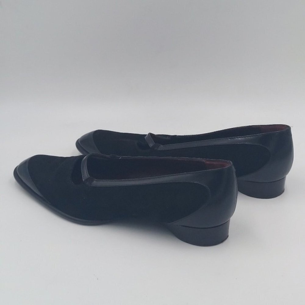 TODS Women's black Suede Leather Mary Jane Flat Loafers. 37.5. - Picture 6 of 7